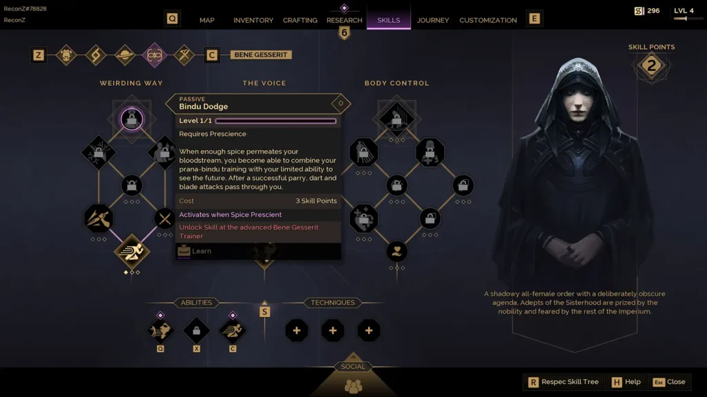 Dune Awakening All Bene Gesserit Abilities